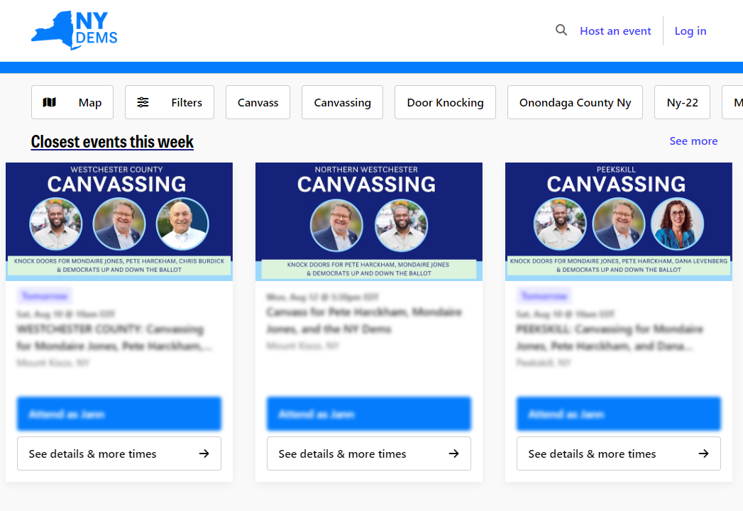 NYDems: Events and volunteer opportunities