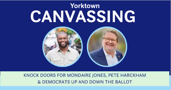 YORKTOWN: SUNDAY Canvassing for Mondaire Jones and Pete Harckham